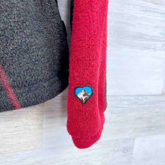 KUHL Alfpaca Fleece Jacket Brown Red Full Zip Pockets Thumbholes Womens Small - Picture 3 of 7